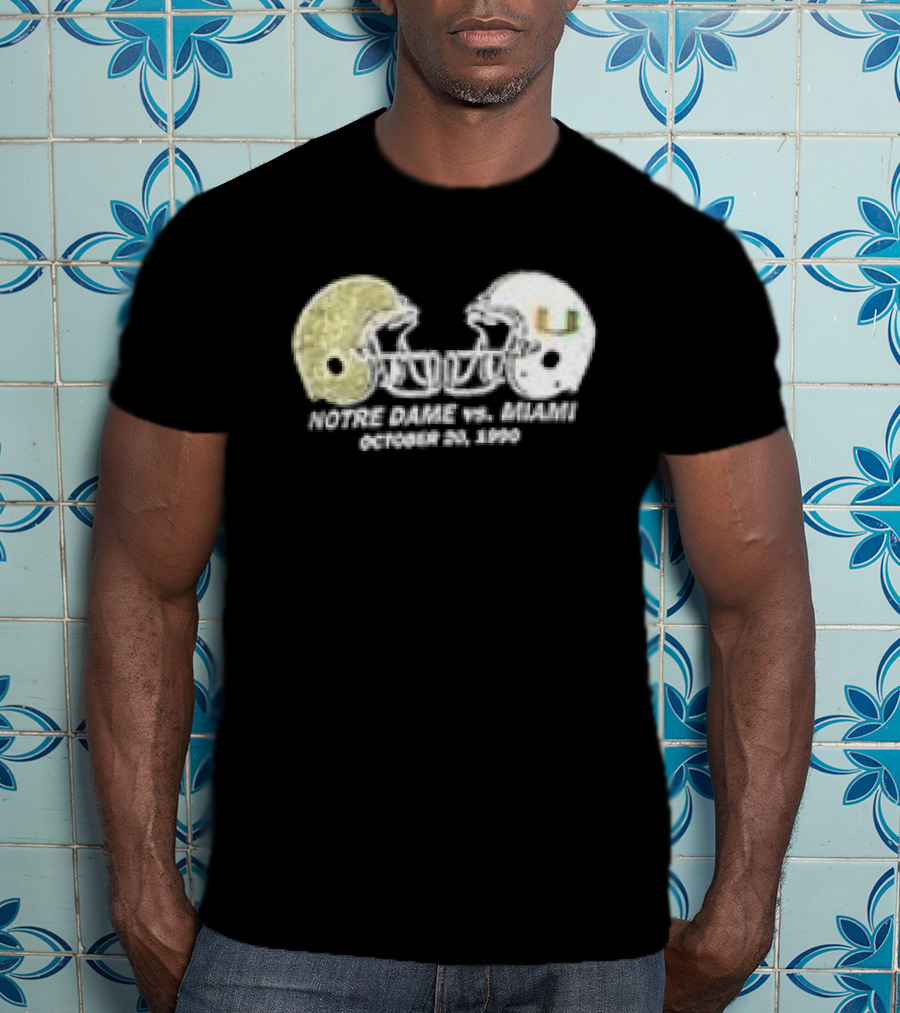 Notre Dame Vs Miami Catholics Vs Convicts Game Day Helmets T-Shirt