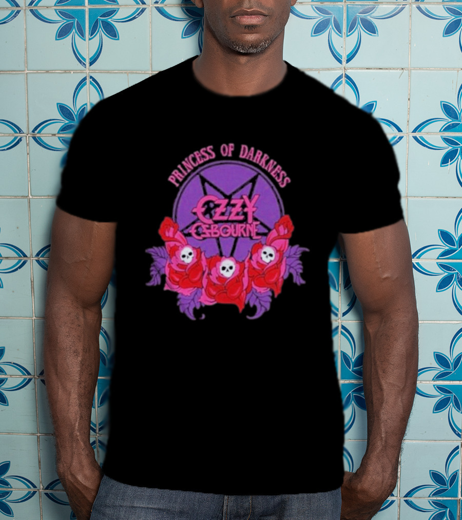 Ozzy Osbourne Princess Of Darkness Roses Skulls T-Shirt