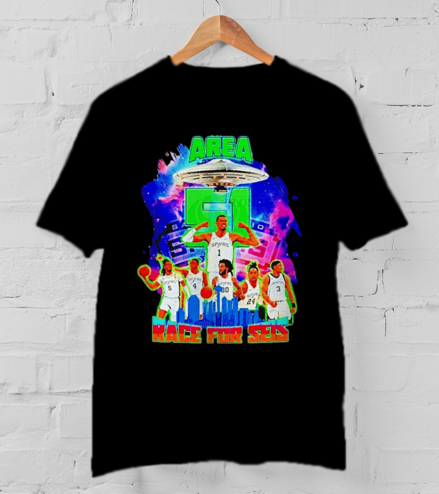 Area 51 Spurs San Antonio Race For Seis T-Shirt