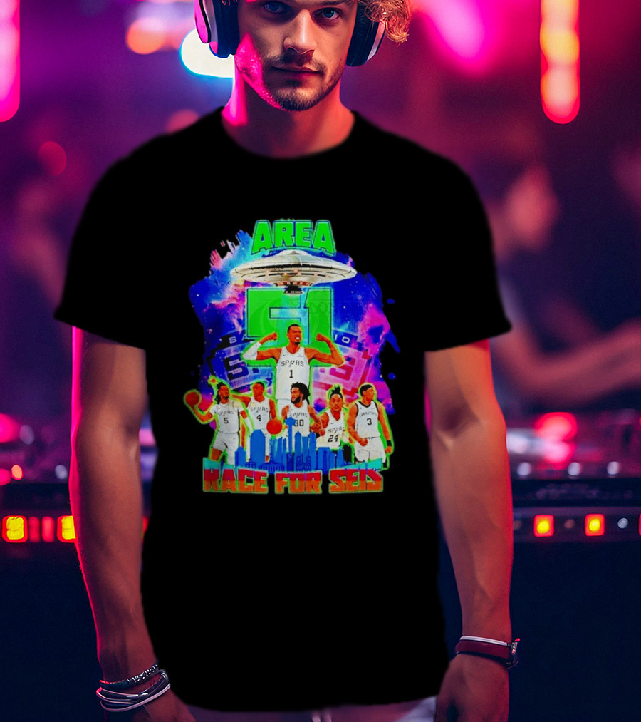 Area 51 Spurs San Antonio Race For Seis T-Shirt