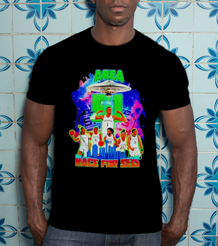 Area 51 Spurs San Antonio Race For Seis T-Shirt