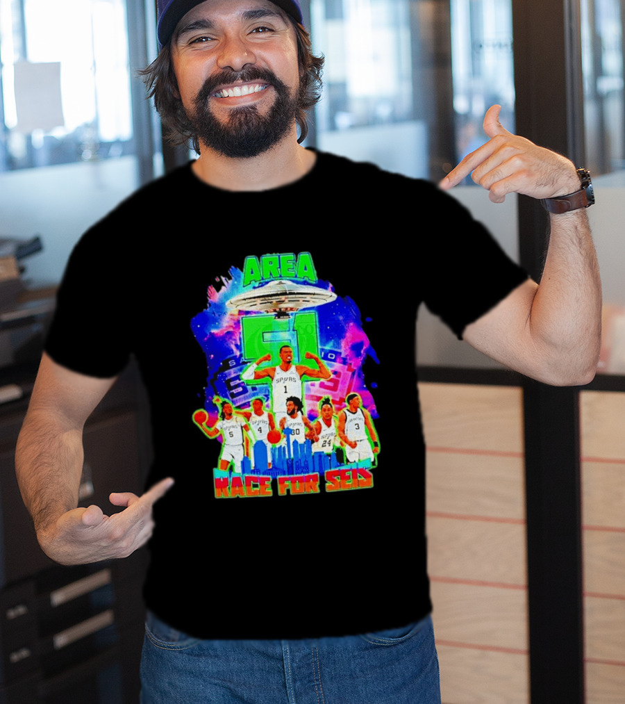 Area 51 Spurs San Antonio Race For Seis T-Shirt