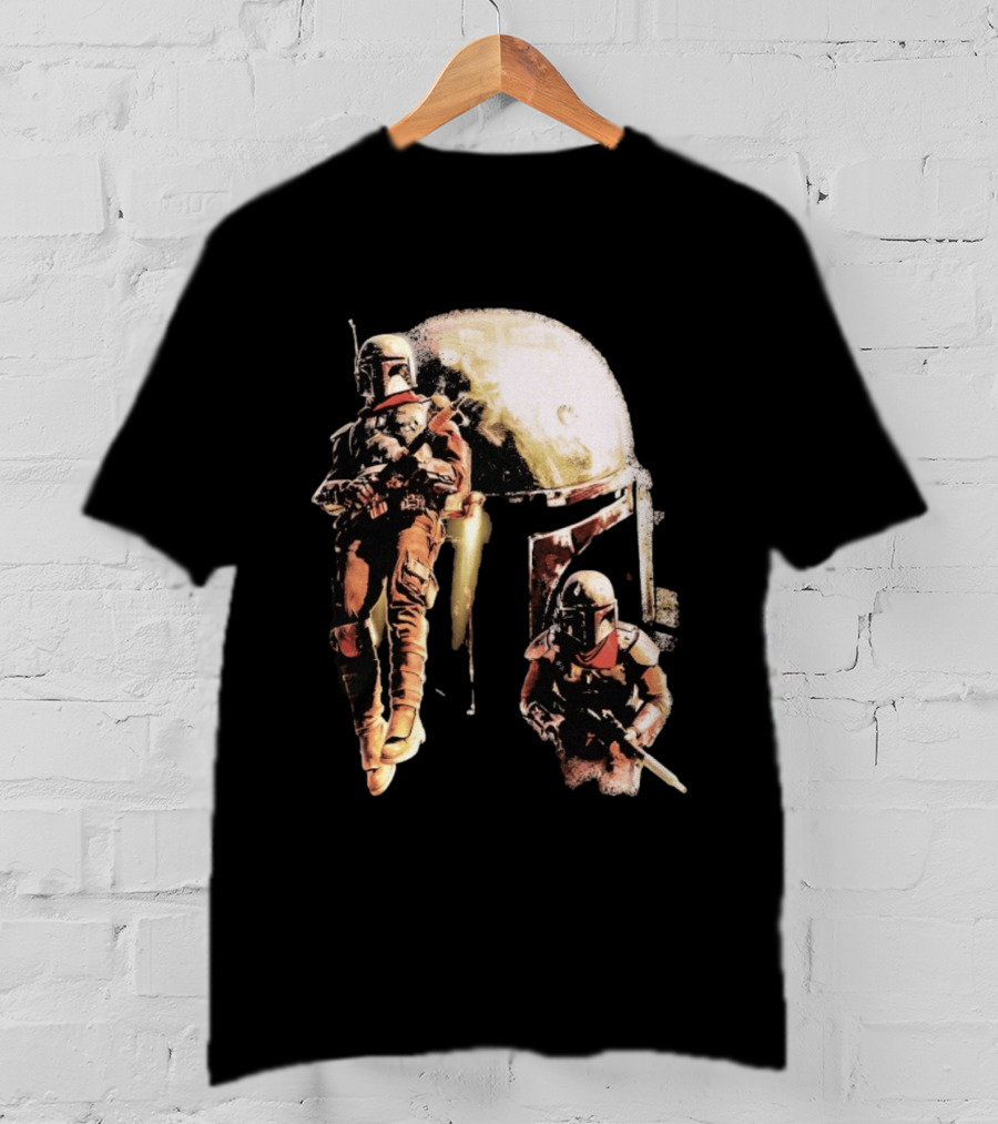 Star Wars Cobb Vanth Mandalorian Collage Forge Helmet T-Shirt