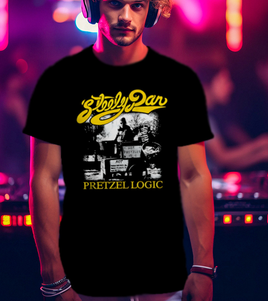 Steely Dan Pretzel Logic 1974 Album Yellow Script T-Shirt