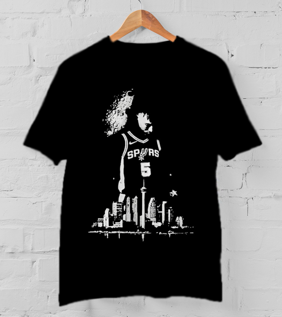 Stephon Castle Spurs Jersey San Antonio Skyline Basketball T-Shirt