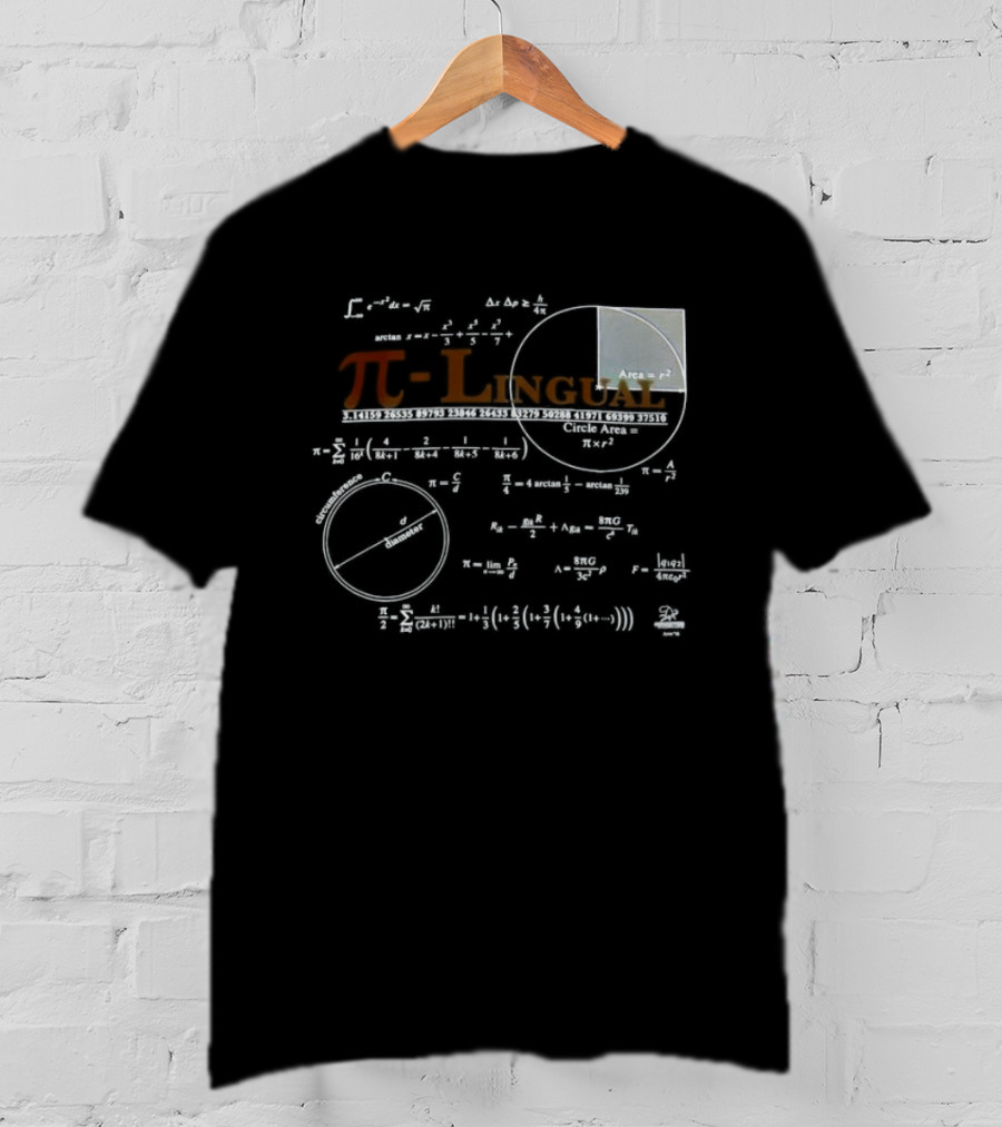 Pi Lingual Math Geek Physics Nerd Equations And Formulas T-Shirt