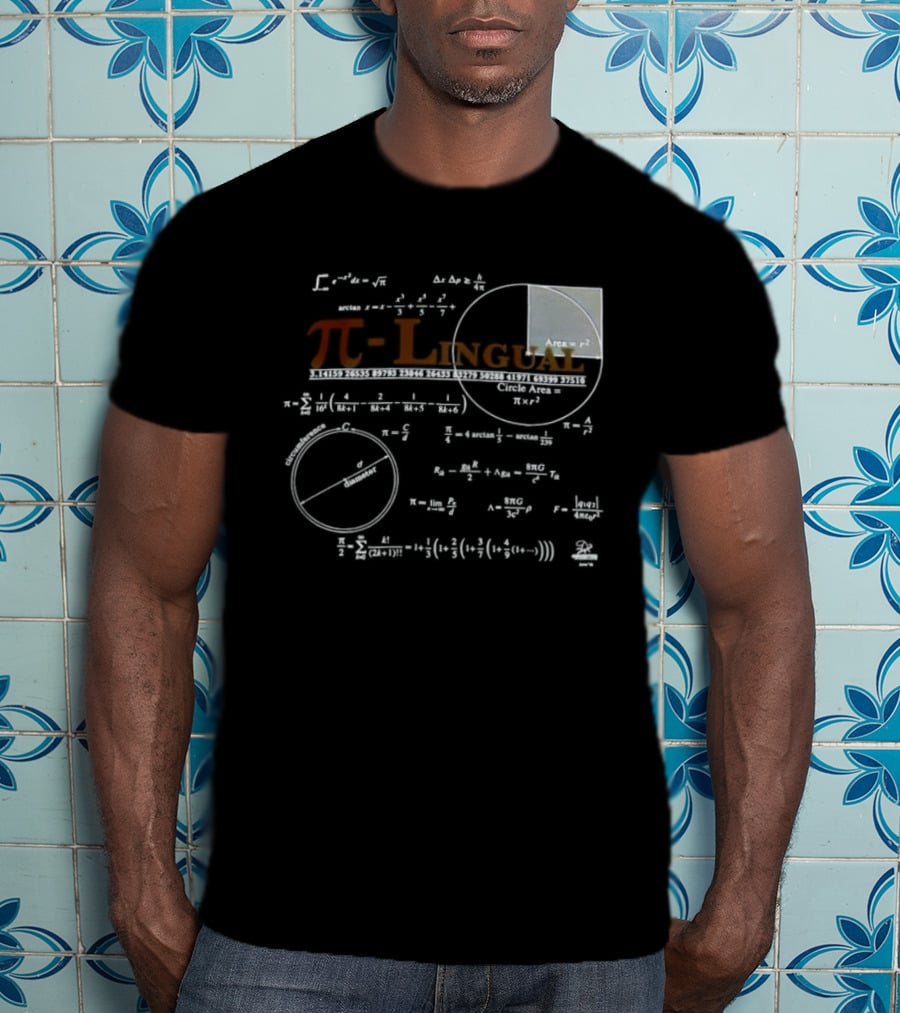 Pi Lingual Math Geek Physics Nerd Equations And Formulas T-Shirt
