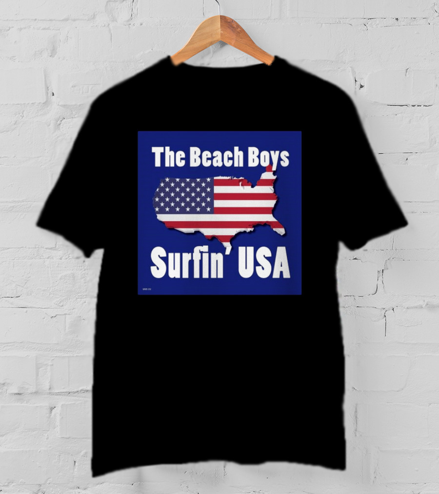 The Beach Boys Surfin' USA American Flag Map T-Shirt