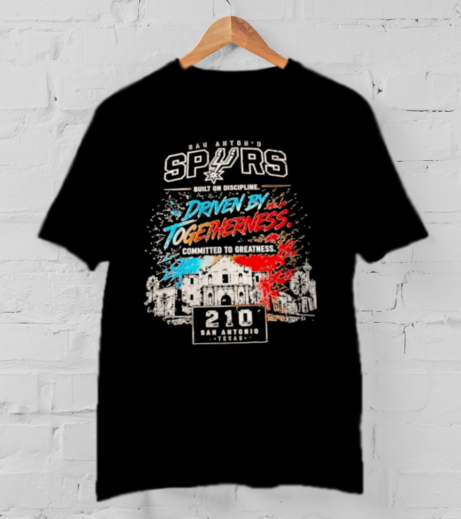 San Antonio Spurs Driven By Togetherness Built On Discipline 210 Texas Connection T-Shirt