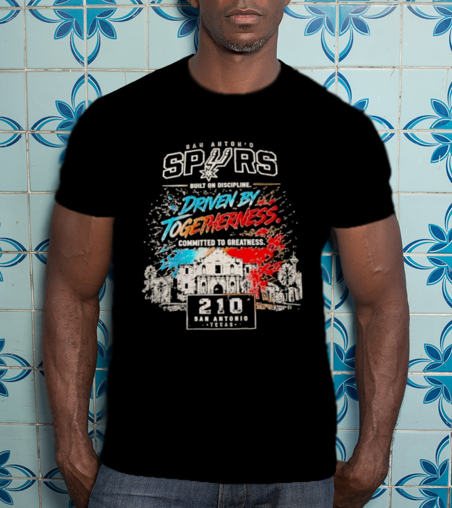 San Antonio Spurs Driven By Togetherness Built On Discipline 210 Texas Connection T-Shirt
