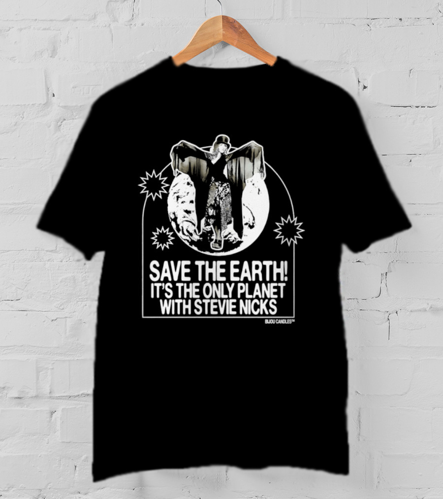 Save The Earth It's The Only Planet With Stevie Nicks Vintage Style Earth Day T-Shirt