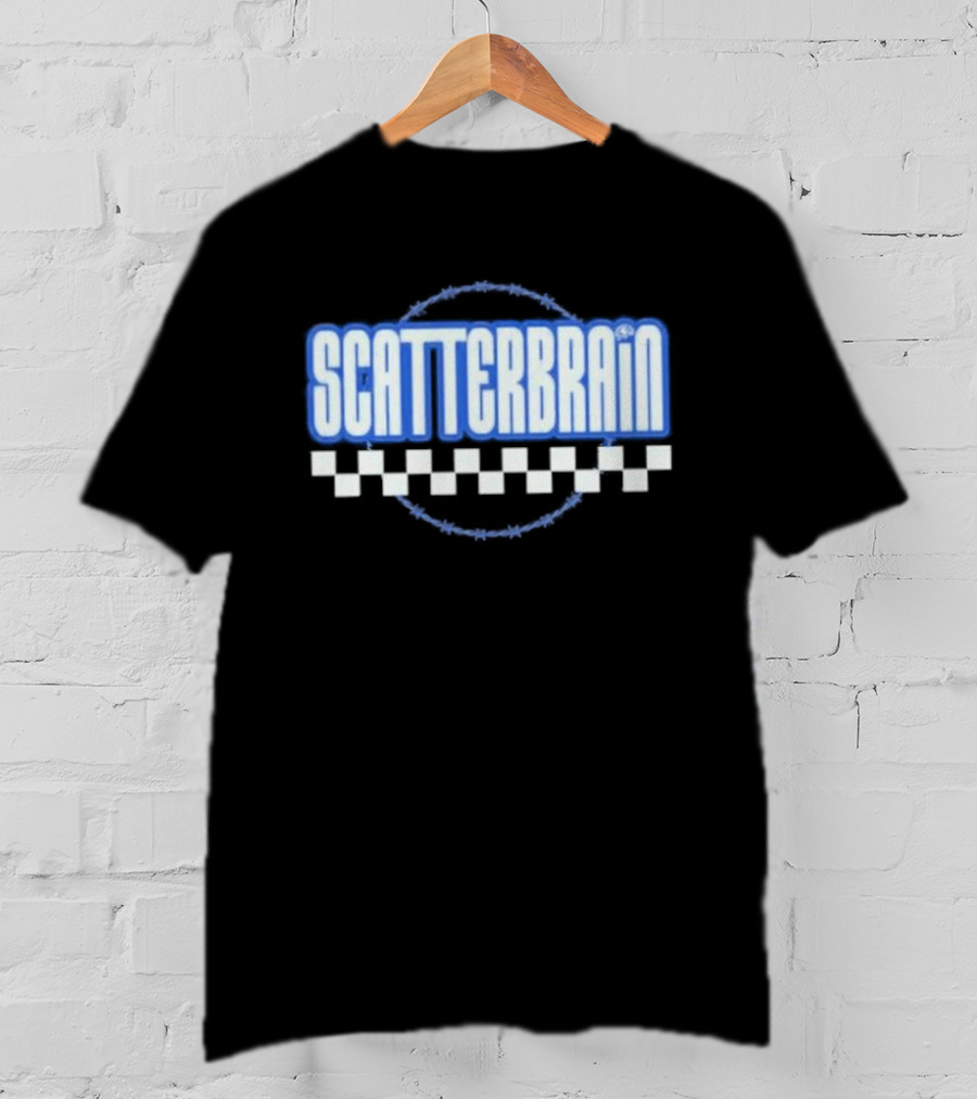 Scatterbrain Magazine Blue Checkered T-Shirt