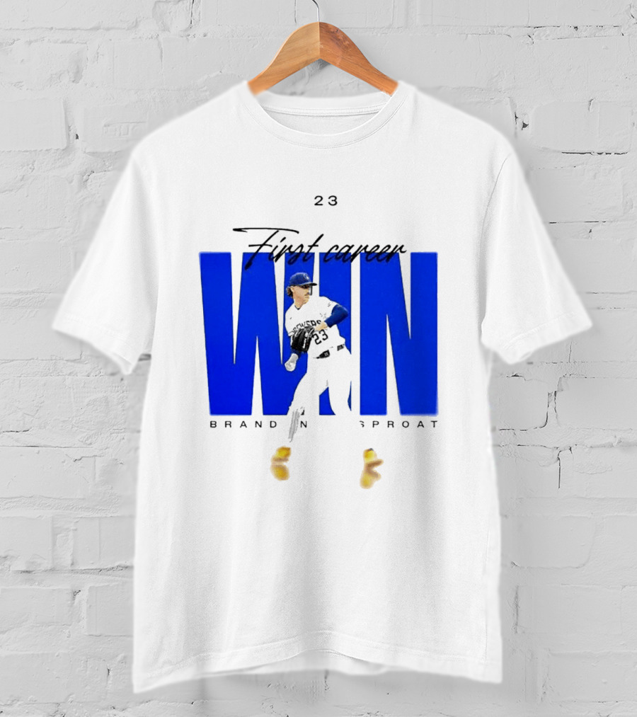 Brandon Sproat 23 Brewers First Career Win T-Shirt