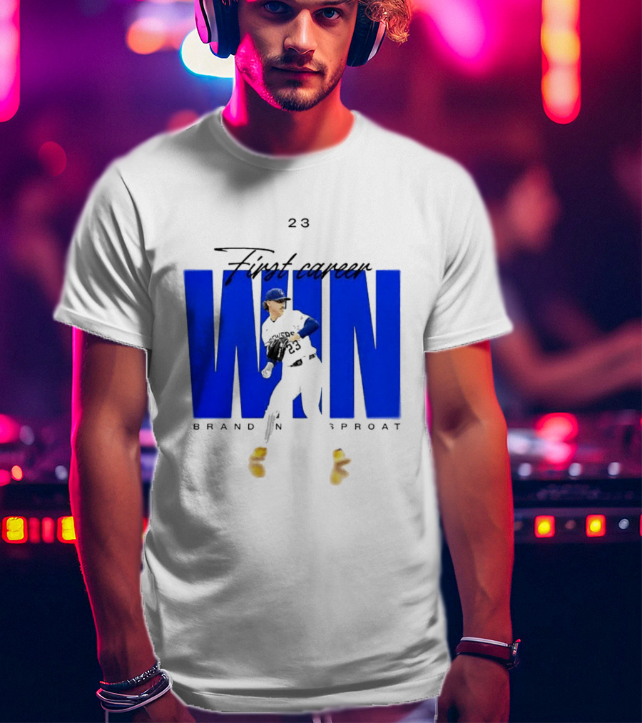 Brandon Sproat 23 Brewers First Career Win T-Shirt