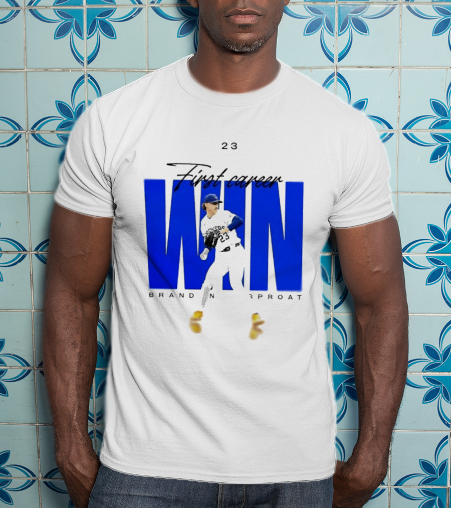 Brandon Sproat 23 Brewers First Career Win T-Shirt