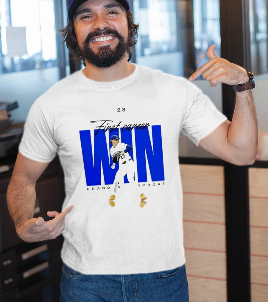 Brandon Sproat 23 Brewers First Career Win T-Shirt