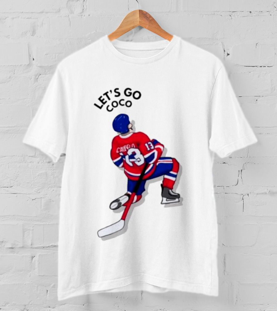 Caufield 13 Let's Go Coco Montreal Canadiens Hockey Player T-Shirt
