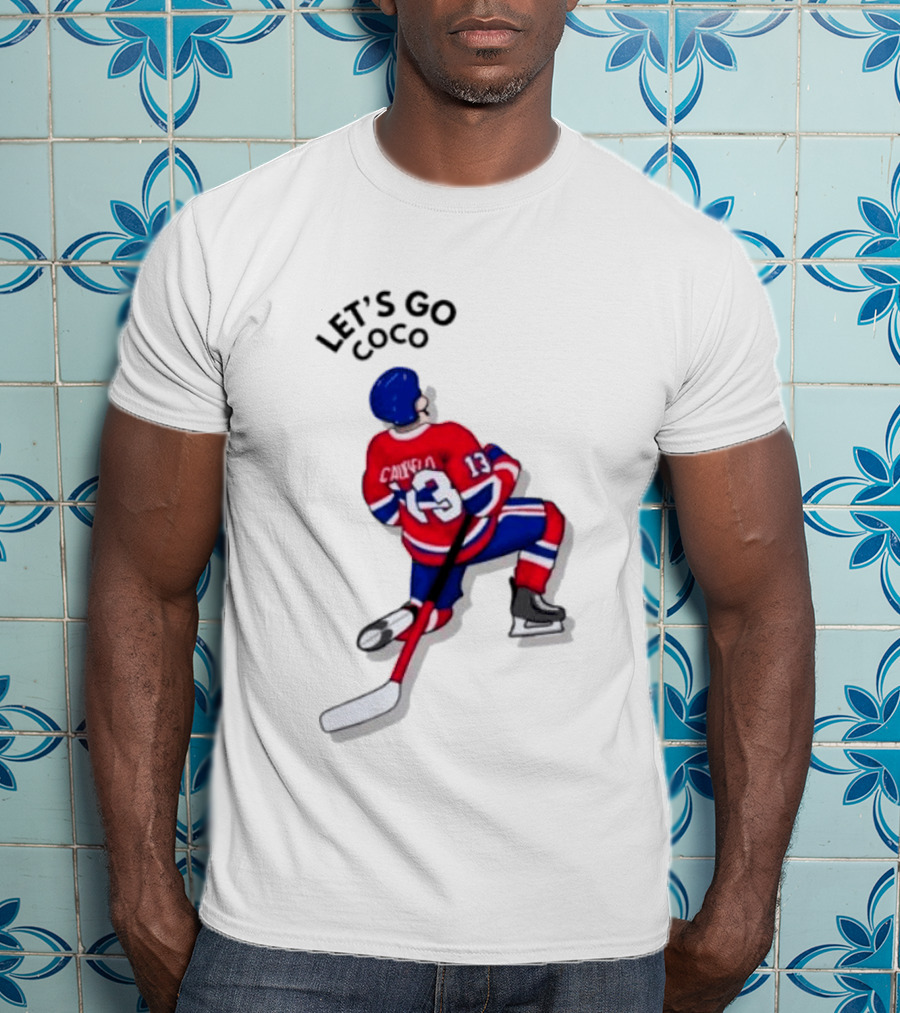 Caufield 13 Let's Go Coco Montreal Canadiens Hockey Player T-Shirt
