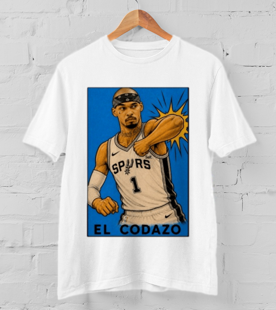 El Codazo Spurs NBA Card San Antonio Basketball Player T-Shirt