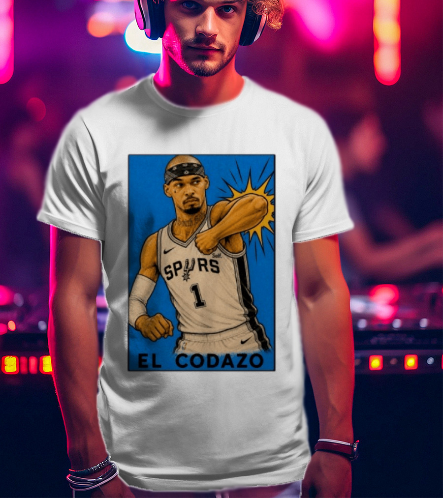 El Codazo Spurs NBA Card San Antonio Basketball Player T-Shirt