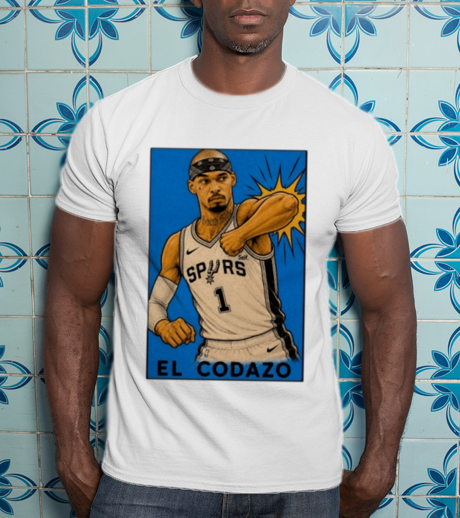El Codazo Spurs NBA Card San Antonio Basketball Player T-Shirt