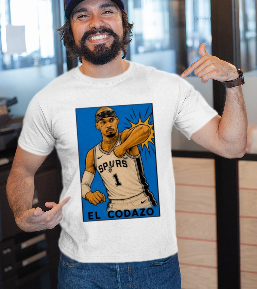 El Codazo Spurs NBA Card San Antonio Basketball Player T-Shirt