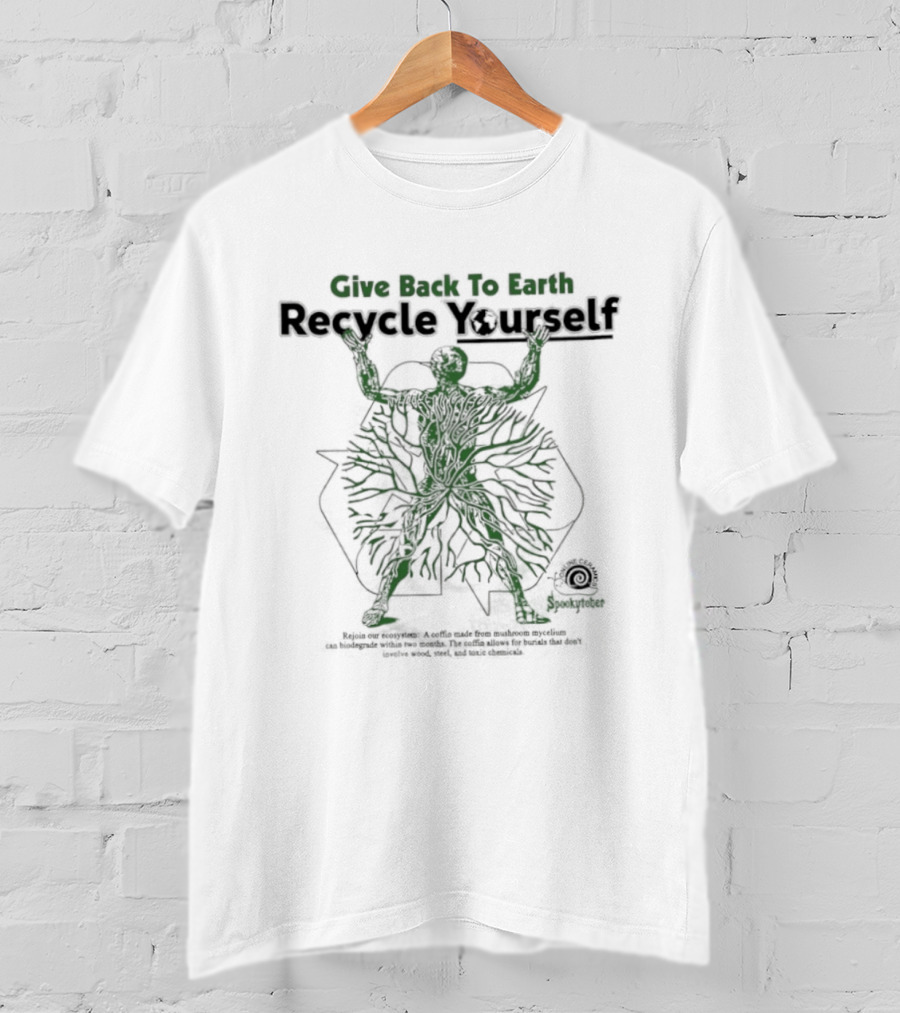 Recycle Yourself Give Back To Earth Eco Symbol Roots And Geometry T-Shirt