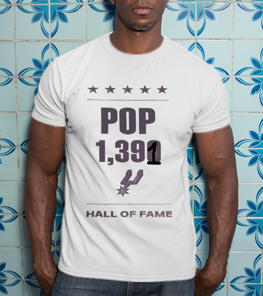 Gregg Popovich San Antonio Spurs POP 1391 Hall Of Fame Stars Basketball 2026 T-Shirt