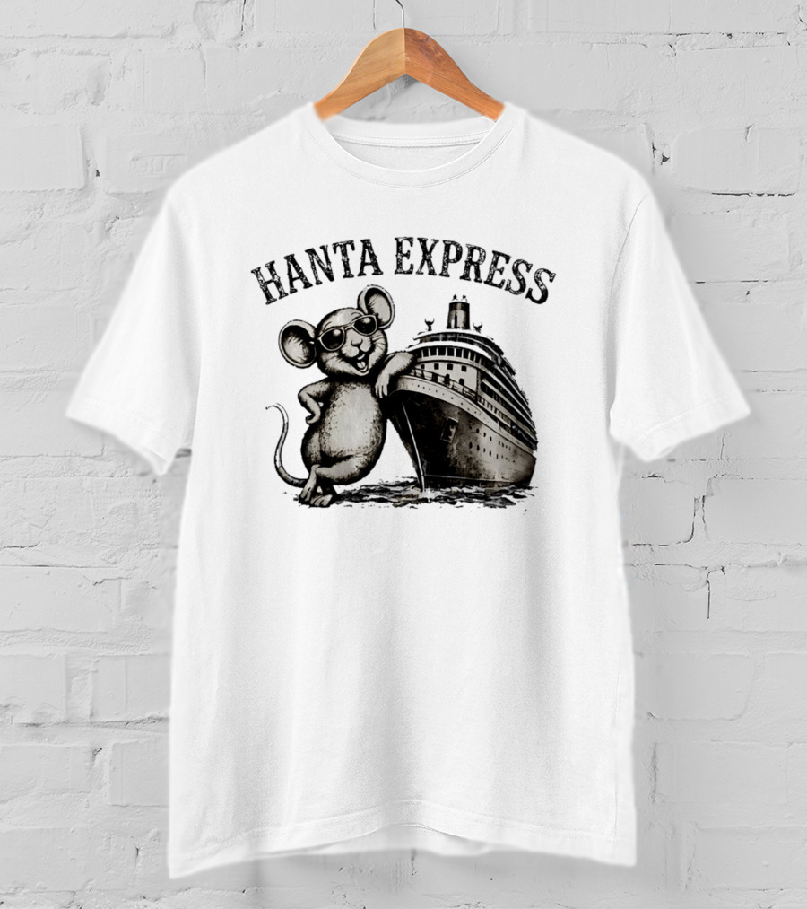 Hanta Express Cool Mouse Sunglasses Ship Adventure T-Shirt