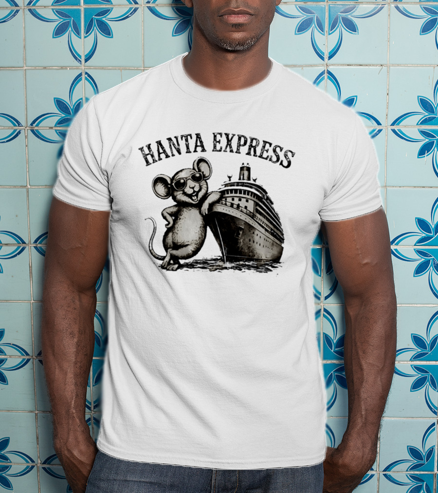 Hanta Express Cool Mouse Sunglasses Ship Adventure T-Shirt