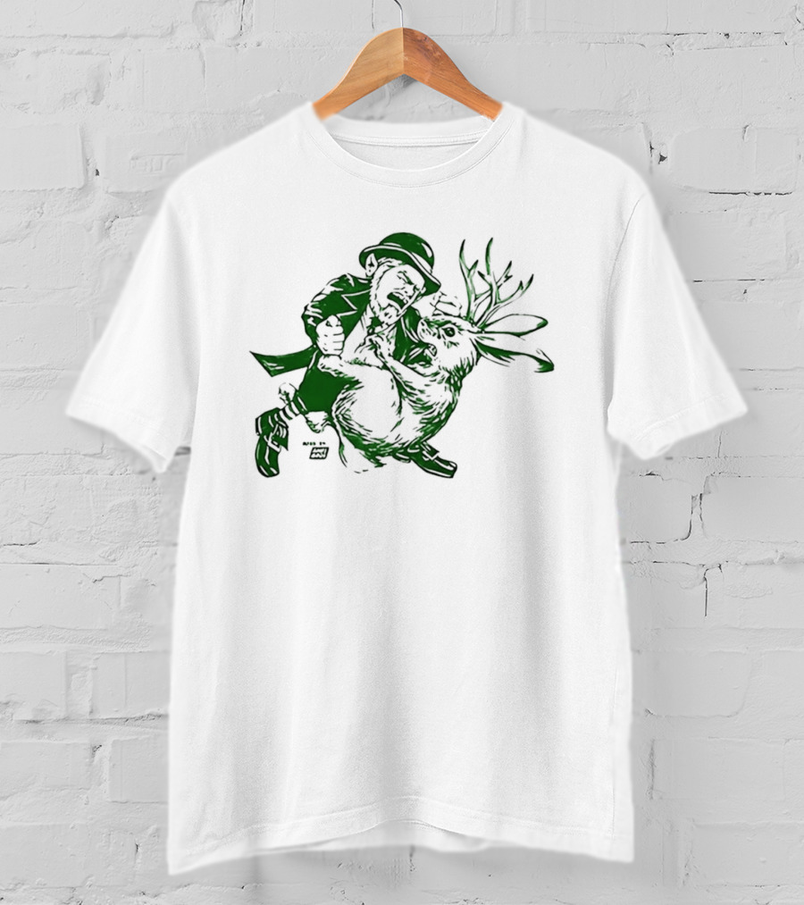 It's Always Sunny Charlie Kelly Leprechaun Versus Jackelope Iconic Character Battle T-Shirt