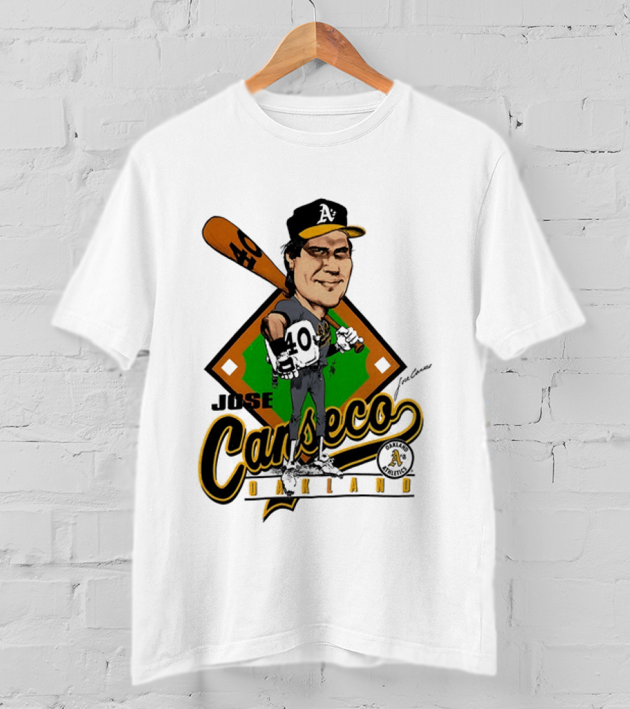 Jose Canseco Oakland A's Baseball Caricature T-Shirt