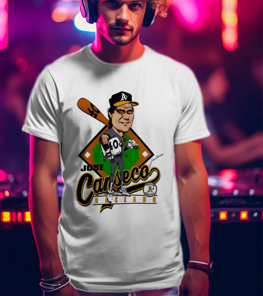 Jose Canseco Oakland A's Baseball Caricature T-Shirt