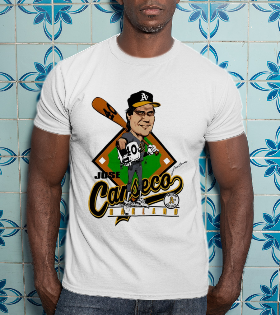Jose Canseco Oakland A's Baseball Caricature T-Shirt