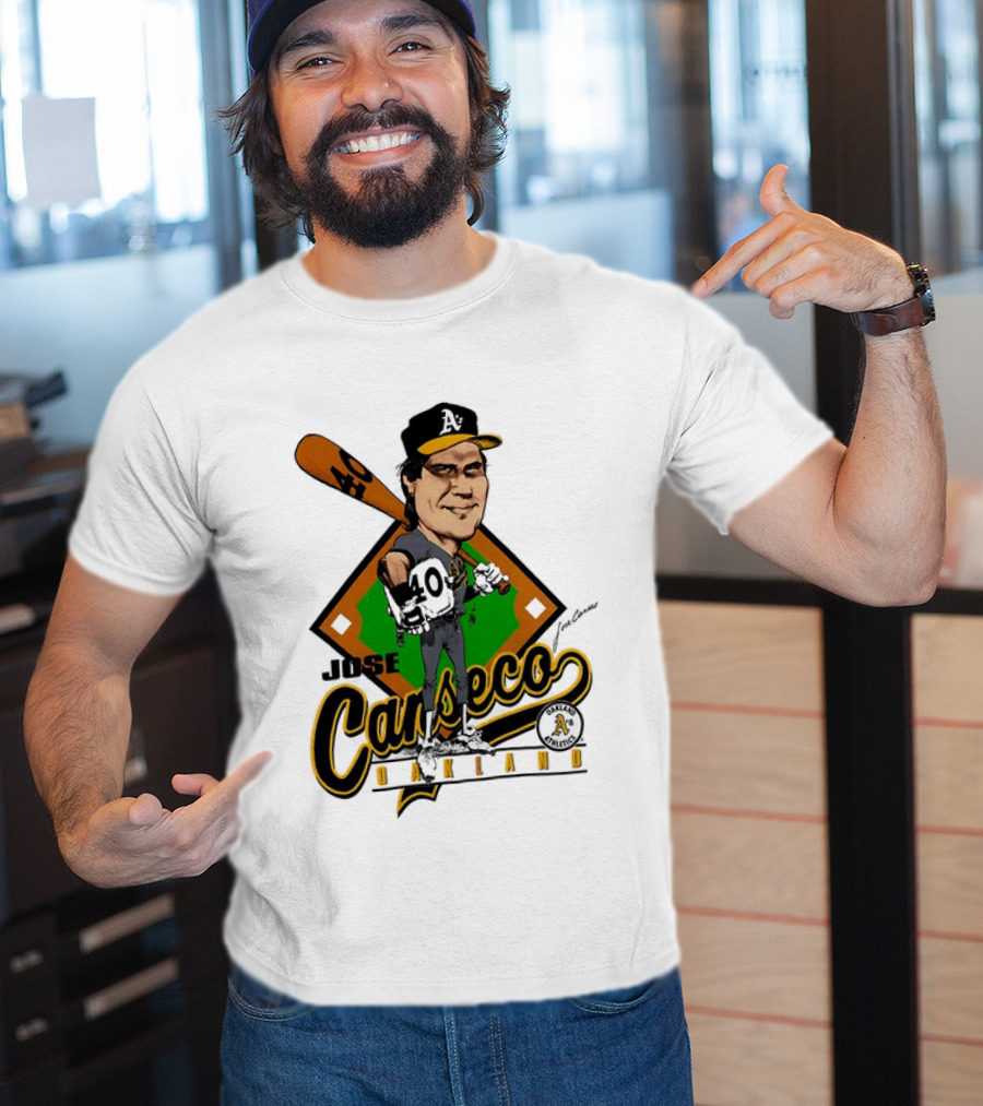 Jose Canseco Oakland A's Baseball Caricature T-Shirt