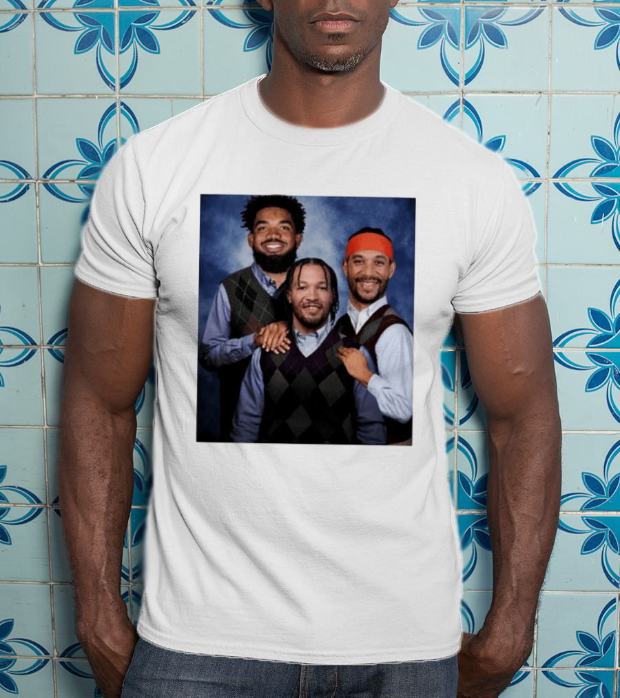 Karl Anthony Towns Jalen Brunson Josh Hart Step Brothers Argyle Sweater T-Shirt