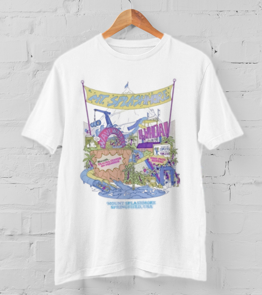 Mt. Splashmore Springfield USA Water Park Adventure T-Shirt