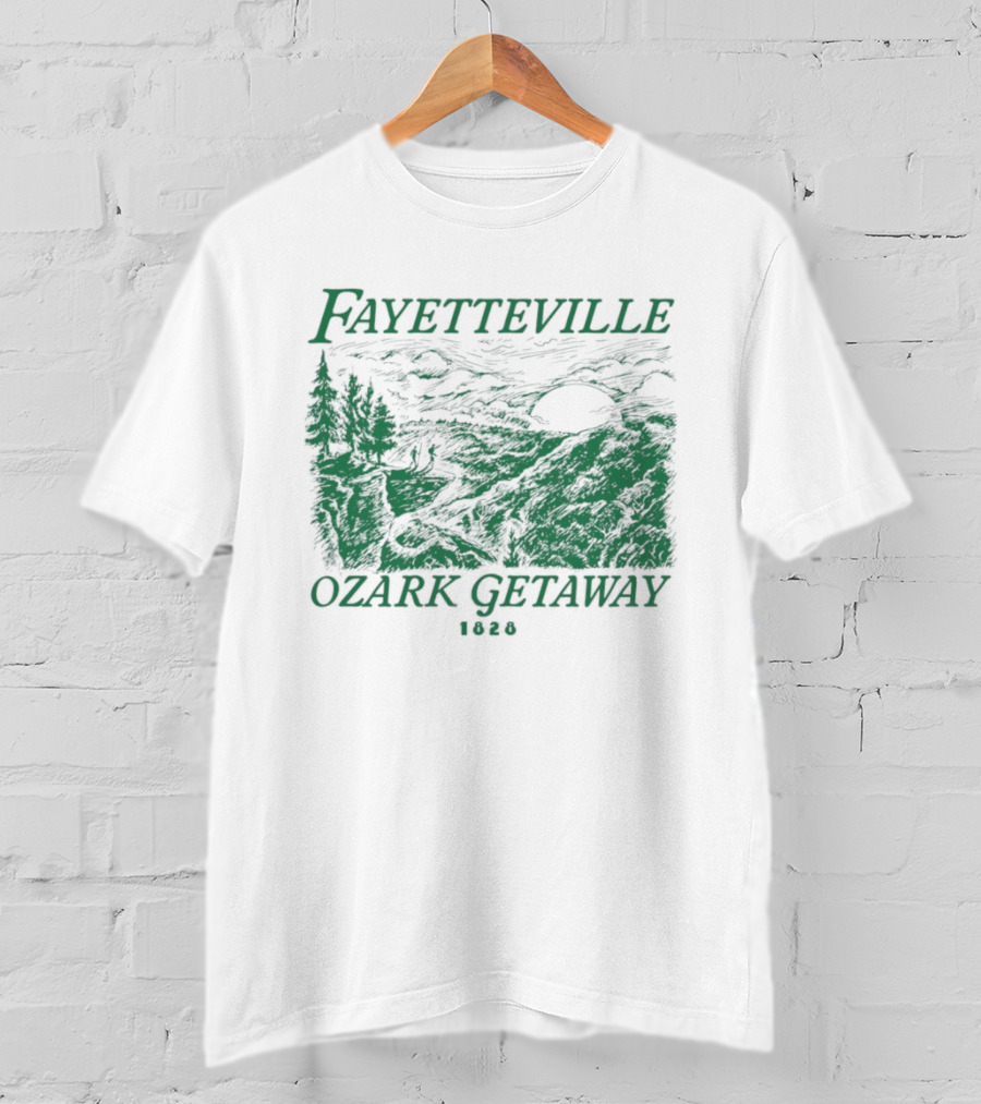 Fayetteville Ozark Getaway Vintage Scenic Landscape T-Shirt