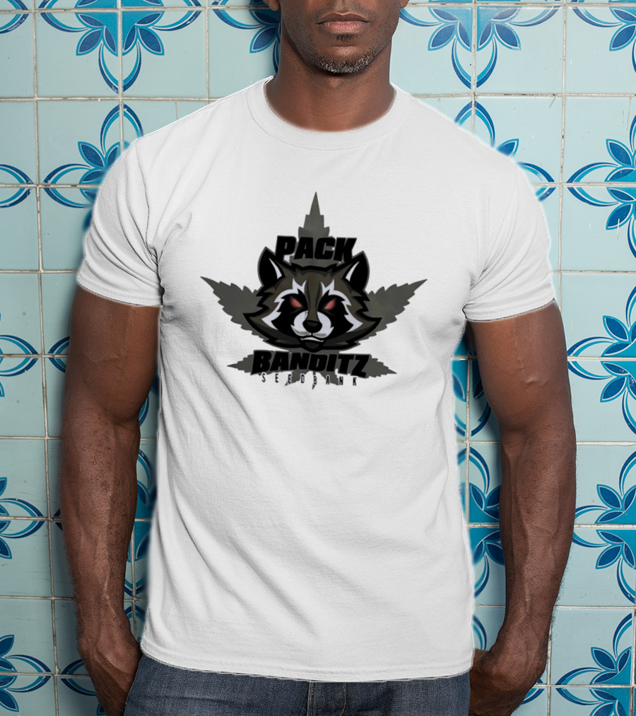 Pack Banditz Seed Bank Raccoon Weed Leaf T-Shirt