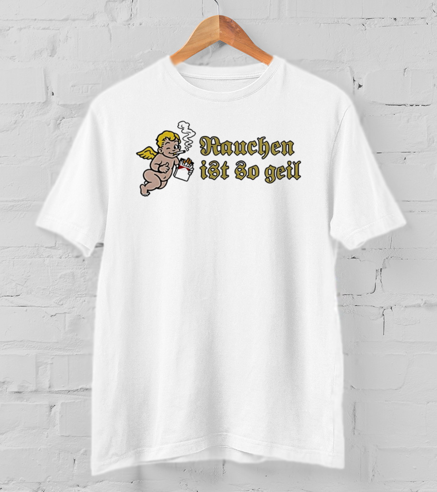 Rauchen Ist So Geil Angel With Cigarette T-Shirt