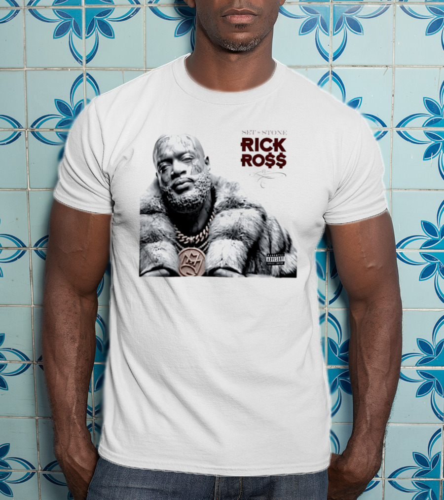 Rick Ross Set In Stone Album Cover Maybach Music Group Parental Advisory T-Shirt