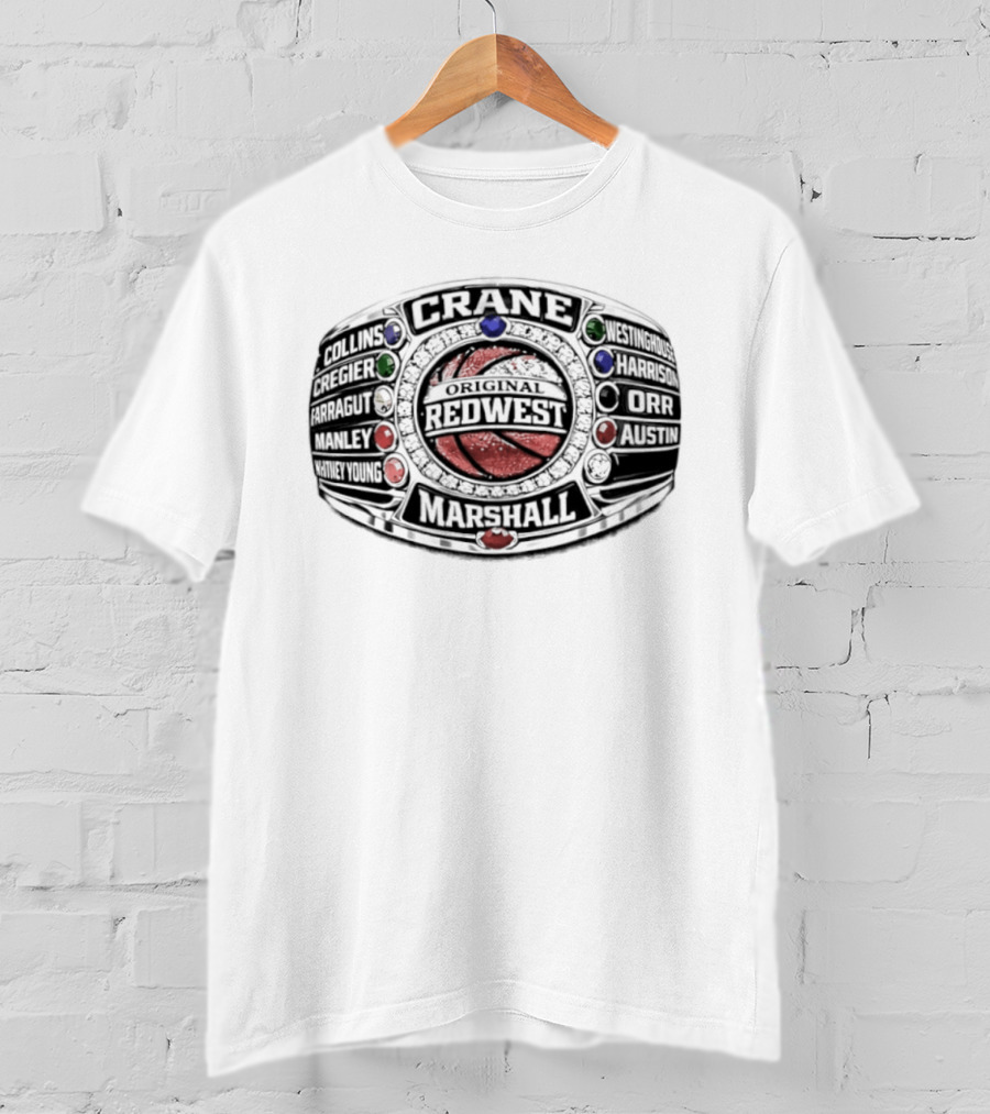 Original Redwest Crane Marshall Basketball Championship Ring T-Shirt