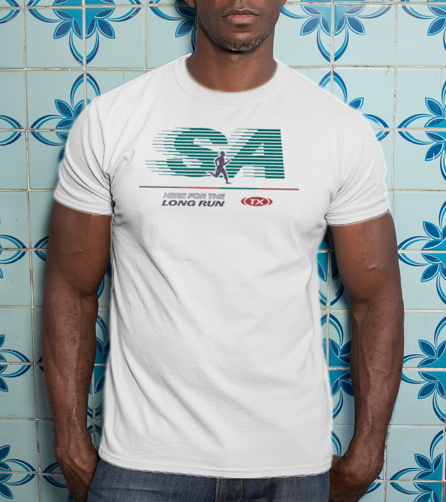 SA Here For The Long Run Runner Sports T-Shirt