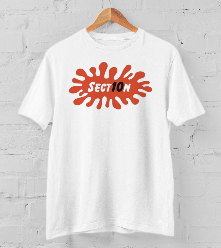Sect10n Splat Splatter Style Orange T-Shirt