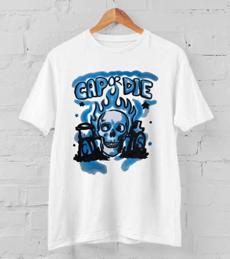 Cap Or Die Skull Flame T-Shirt