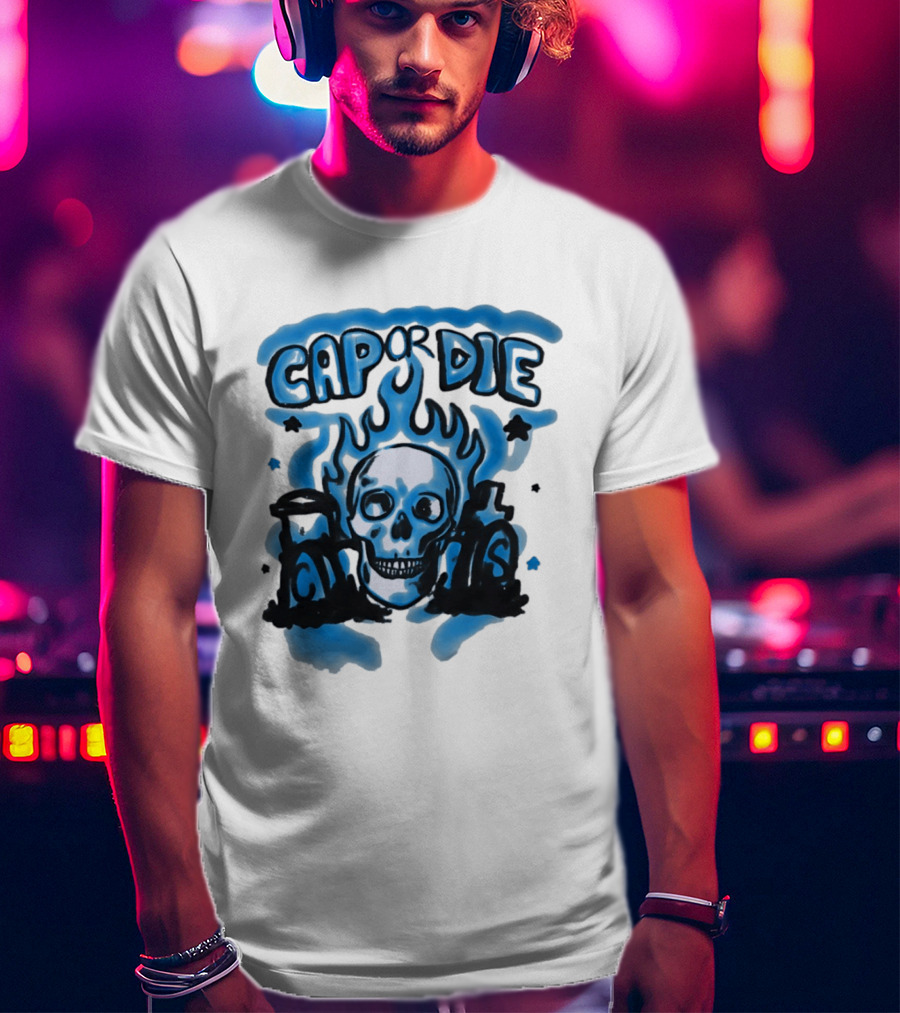 Cap Or Die Skull Flame T-Shirt