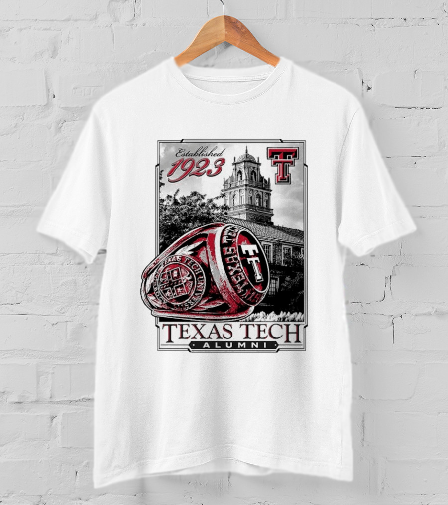 Texas Tech Alumni Established 1923 Ring Building TTU T-Shirt