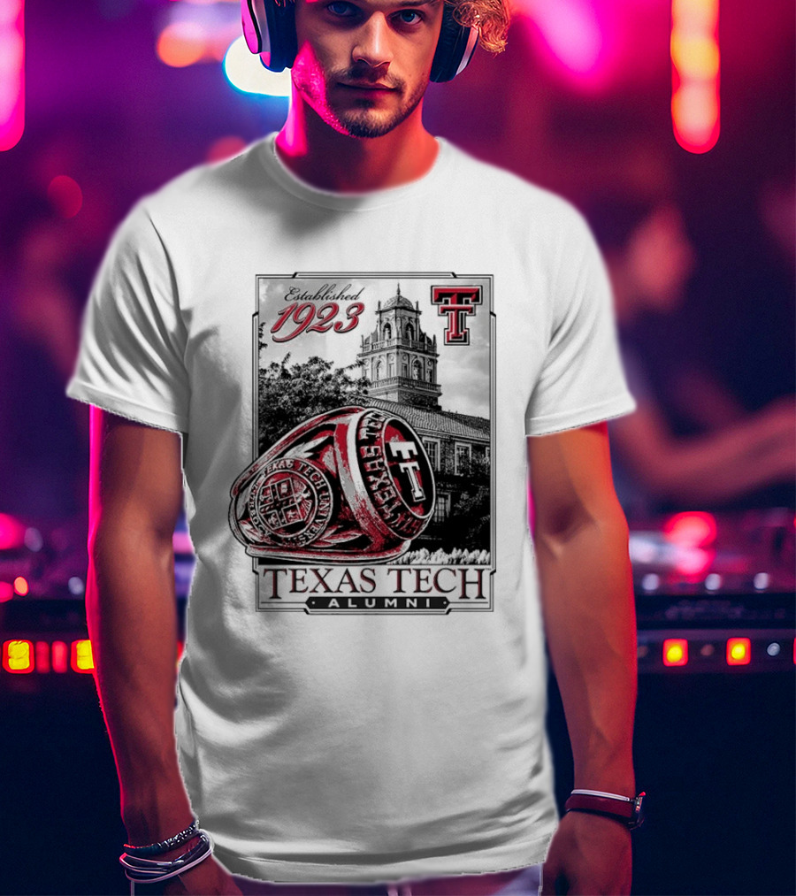 Texas Tech Alumni Established 1923 Ring Building TTU T-Shirt