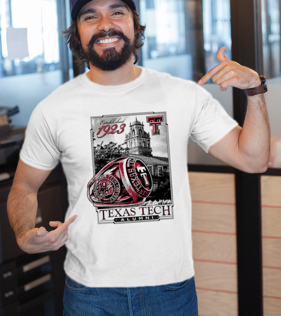 Texas Tech Alumni Established 1923 Ring Building TTU T-Shirt