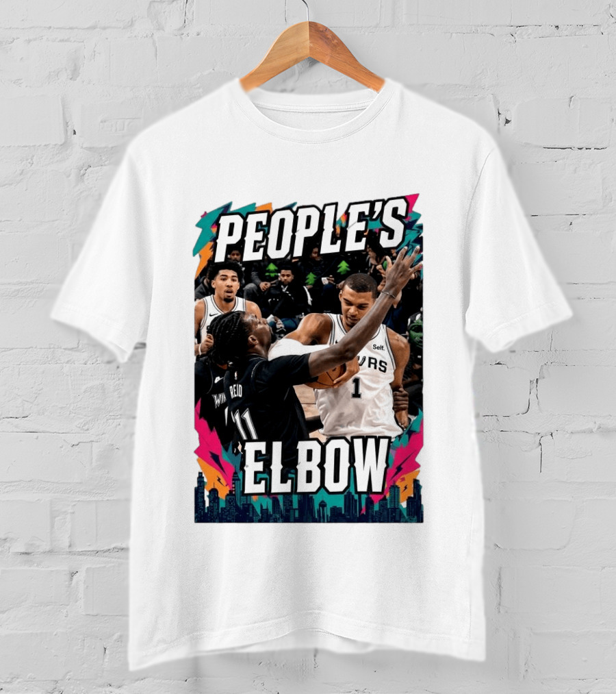 People's Elbow Wemby Spurs Vs Naz Reid Wolves T-Shirt